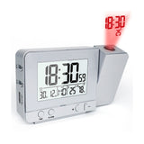 Alarm Clock Projection Digital Table Clock LED Projector Snooze Timer Wake Up Dual Alarm Backlight Temperature Humidity Display