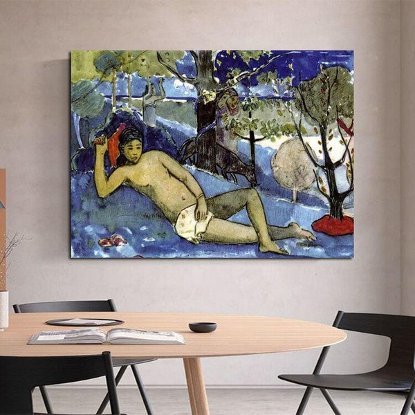 Paul Gauguin Hand Painted Oil Painting Beautiful Queen Abstract People Landscape Classic Retro Wall Art Decor