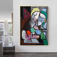 Peintures à l'huile peintes à la main Picasso la femme qui écrit une lettre (Mary Teresa) peintures d'art mural abstrait