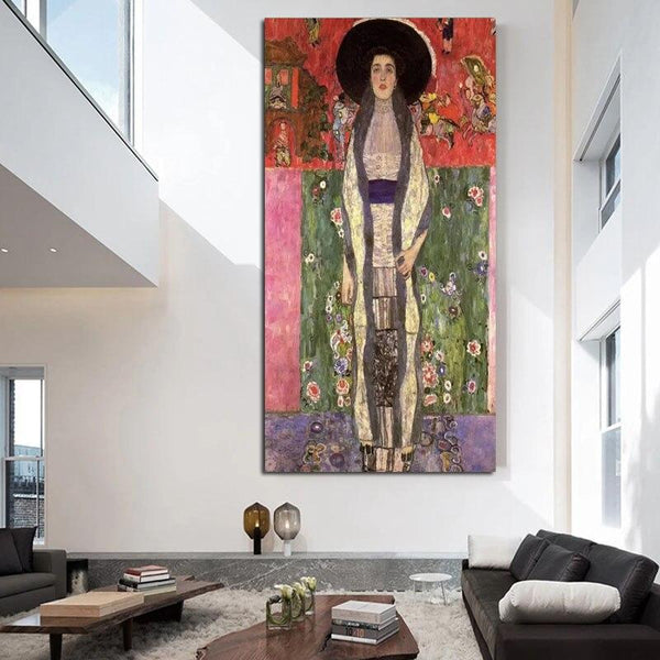 Hand Painted Gustav Klimt Adele No. 2 Abstract Oil Painting Classic Wall Art Room Decor
