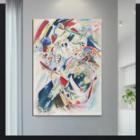 በግድግዳው ላይ የእጅ ቀለም Wassily Kandinsky Abstract Canvas Oil ሥዕሎች
