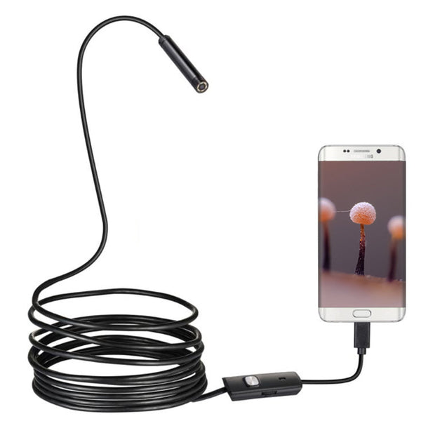 8mm Endoscope Camera 1280*720P HD USB Inspection Camera Waterproof 6 LED Endoscopic Inspection for Android Smart Mobile Phone