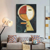 Wassily Kandinsky – Berühmte handgemalte abstrakte Vintage-Leinwand-Wandkunst