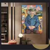 Käsinmaalatut Van Goghin öljymaalaukset Isä Tang Ji Abstrakti kangastaide Seinä Talon sisustus Muraalit