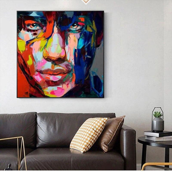 Hand Painted Francoise Nielly Palette Knife Portrait Face Oil painting figure canva wall Art picture