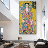 Hand Painted Portrait of Eugenia Primavesi-1913 Canvas Gustav Klimt Oil Paintings