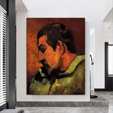Paul Gauguin El Boyalı Yağlıboya Bir arkadaşına Otoportre Daniel Figürü Klasik Retro Soyut Duvar Sanatı