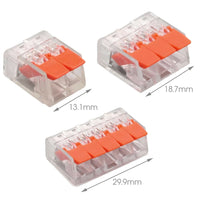 28/32/75pcs Wire Connectors Universal Compact Push-in Electrical Wire Terminal Fast Wiring Cable Connectors Terminal Block
