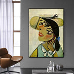 Peintures à l'huile abstraites Gi peintes à la main, Art mural Picasso pour filles, toile de décoration moderne pour la maison