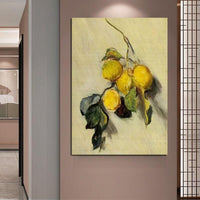 手繪莫內印象檸檬枝1883抽象藝術油畫裝飾品