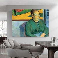 Paul Gauguin Hand Painted Oil Painting Mrs. Lu Lan Abstract People Nordic Classic Retro Room Decor