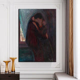Håndmalet klassisk Gustav Klimt The Kiss Abstrakt oliemaleri Modern Arts