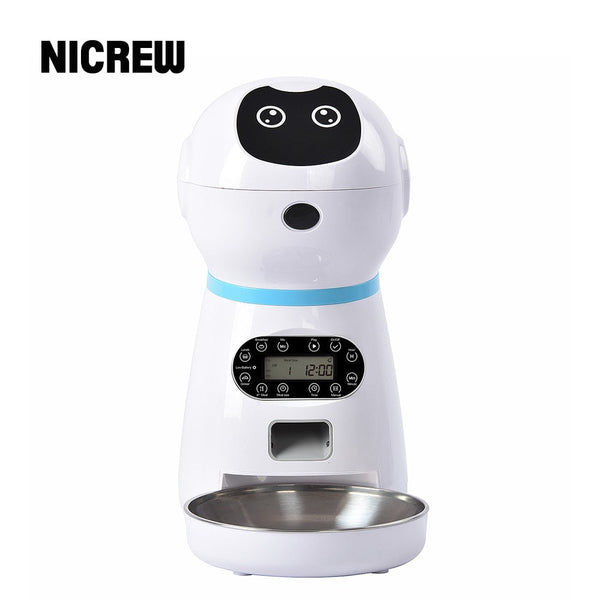 Automatic Dog Cat Feeder Food Dispenser Pet Auto Feeder Dogs Cats Drinker with Voice Recording LCD Screen Dry Food Bowls