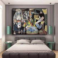 Hand Painted Women Of Algiers Picasso on Canvas home decor Wall Art