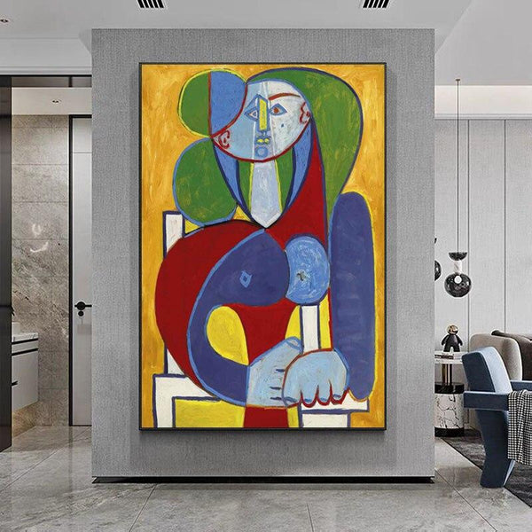 Hand Painted Picasso Françoise Gillow Abstract Wall Art Painting Decorative