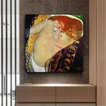 Ръчно рисувано изкуство Gustav Klimt Danae Картина с маслени бои върху платно Стенно изкуство
