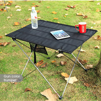 Sammenklappeligt campingbord Sammenklappeligt picnicbord Aluminiumslegering Ultralet udendørs grillturistbord Bærbare rejsemøbler