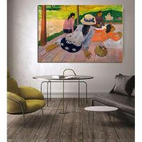 Paul Gauguin Hand Painted Oil Painting Afternoon Rest Abstract People Nordic Classic Retro Room Decor