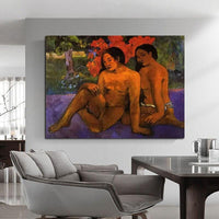 Paul Gauguin Hand Painted Oil Painting Golden Body Abstract Nordic Classic Retro Room Decor