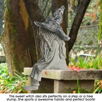 Година 2022 Декорација на градината за Ноќта на вештерките Двор Декоративни статуи Скулптура Фигурини Орнамент со соларна LED светилка за тревник