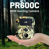 Fotocamera per la caccia della fauna selvatica Trail PR600C 12MP 1080P PIR IR Scouting Outdoor Cam Night Vision Scouting impermeabile 60 ° Obiettivo grandangolare