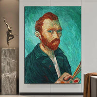 Настінне зображення персонажа з ручним розписом Ван Гога. Автопортрет