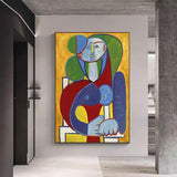 Гараар зурсан Пикассо Франсуа Гиллоу хийсвэр ханын урлагийн зураг чимэглэлийн