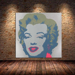 Håndmalet oliemaleri figur abstrakt kunst lærred Andy Warhol Marilyn Monroe