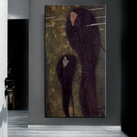 Dipinto a mano classico Gustav Klimt Sirena Pittura a olio astratta Arti classiche