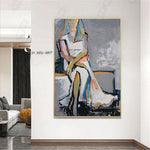 Figures abstractes modernes pintades a mà Art picasso Cos nu Tela de paret Pintures a l'oli Dibuix de decoració