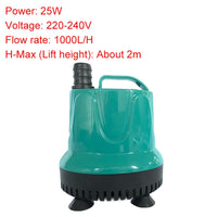 Pompa ad acqua per acquario Pompa per fontana sommergibile ultra silenziosa Filtro per acquario Pompa di aspirazione inferiore per filtro per laghetto