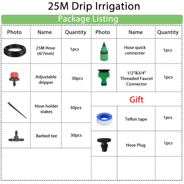 Automatic Watering Drip Irrigation System Hose Dripper Gardening Tools and Equipment Water Auto Irrigator for Flower Plants Lawn
