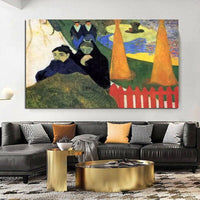 Hand Painted Paul Gauguin Cold Wind Oil Painting Landscape Abstract Classic Retro Wall Art Decoration