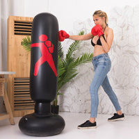 160cm Inflatable Boxing Bag Adult Children Boxing Punch Kicking Sandbag Exercise Fitness Body Buliuding Accessory