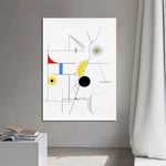 Ręcznie malowana linia geometrii Wassily'ego Kandinsky'ego abstrakcyjny obraz na płótnie na artystycznej dekoracji ściennej