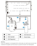 水族馆 CO2 雾化器系统扩散器反应器二氧化碳雾化器适用于鱼缸水族馆水生植物 12/16 毫米