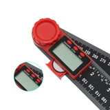 Găsitor de unghi digital 0-200mm Riglă Contor de unghi Inclinometru Instrument de măsurare 7 inci 360° Instrument de măsurare Goniometru cu electroni