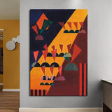 Hand Painted Wassily Kandinsky Exhibition Museum Canvas Abstract Oil Painting Modern Background