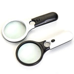 Lupa iluminada Gafas de lectura Lupa de mano con luz LED Lupa con zoom de 3x / 45x