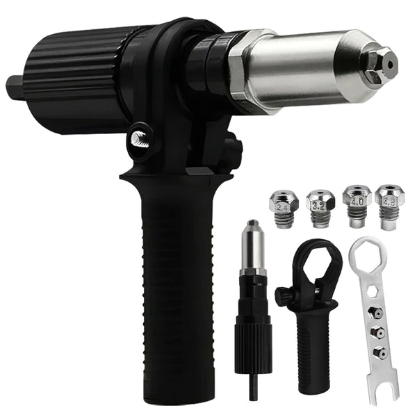 Electric Rivet Nut Gun Drill Adaptor 2.4mm-4.8mm Cordless Riveting Tool Insert Nut Pull Rivet Tool Kit Power Tools Acessories