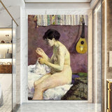 Paul Gauguin Nude Study Hand Painted Art Oil Painting Impressionism People Abstract Room Decors