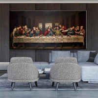 Rankomis tapyti aliejiniai paveikslai Klasikinio meno drobės Krikščionių sienų menas, skirtas Da Vinci Paskutinei vakarienei
