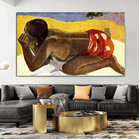 Hand Painted Paul Gauguin alone Oil Painting Abstract Classic Retro