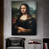 Handgemalte klassische Vintage-Ölgemälde von Da Vinci, berühmte Mona Lisas Lächeln, Wandkunst für Zuhause