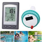 مقياس حرارة لحمام السباحة لاسلكي عائم رقمي مقياس حرارة مقاوم للماء قياس درجة حرارة أحواض السمك بركة سبا