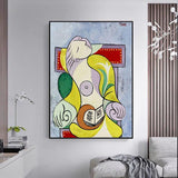 Man Pentrite Picasso Maria Teresa Figuroj Abstraktaj Oleaj Pentraĵoj Kanvaso Mura Arto Por Hejma Mura Dekoracio