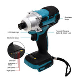 18V Uila Screwdriver Brushless Cordless Impact Wrench 1/4 iniha Impact Driver Power Tool Drill for Makita DTD154 Battery