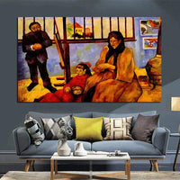 Hand Painted Paul Gauguin Oil Painting Schuffenecker family Retro Classic Abstracts Aisle Decor