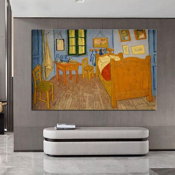 Hand Painted Van Gogh Famous Oil Painting Arles bedroom Canvas Wall Art Decoration
