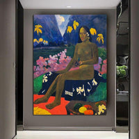 Hand Painted Oil Painting Paul Gauguin Seed of Eleo Figure Nordic Abstract Retro size